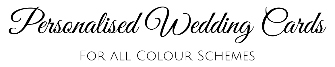 Personalised wedding day cards