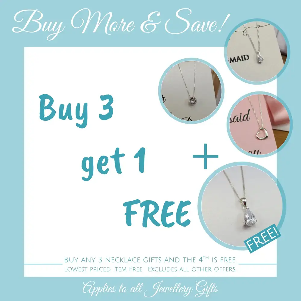Buy 3 get 1 free on all wedding jewellery orders