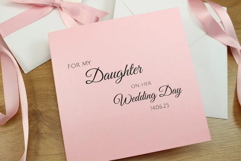 Personalised wedding day card - for my daughter on her wedding day