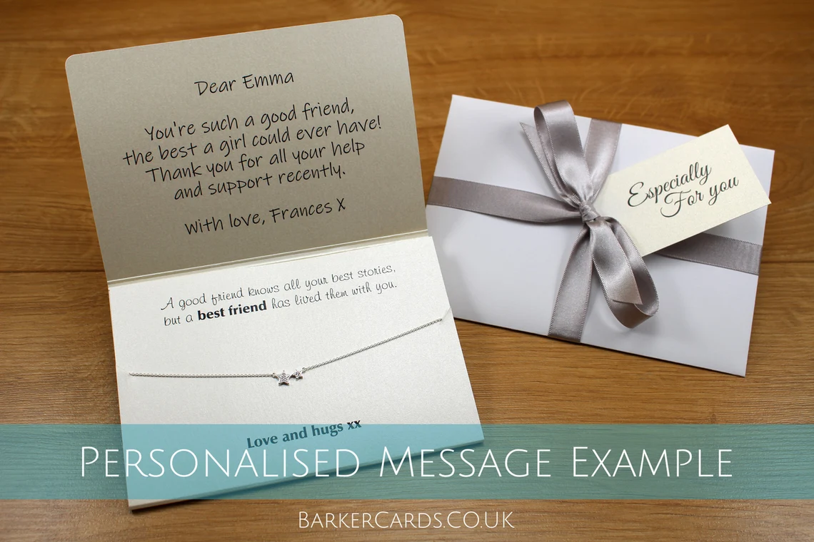 Wedding Jewellery Personalisation Message Example